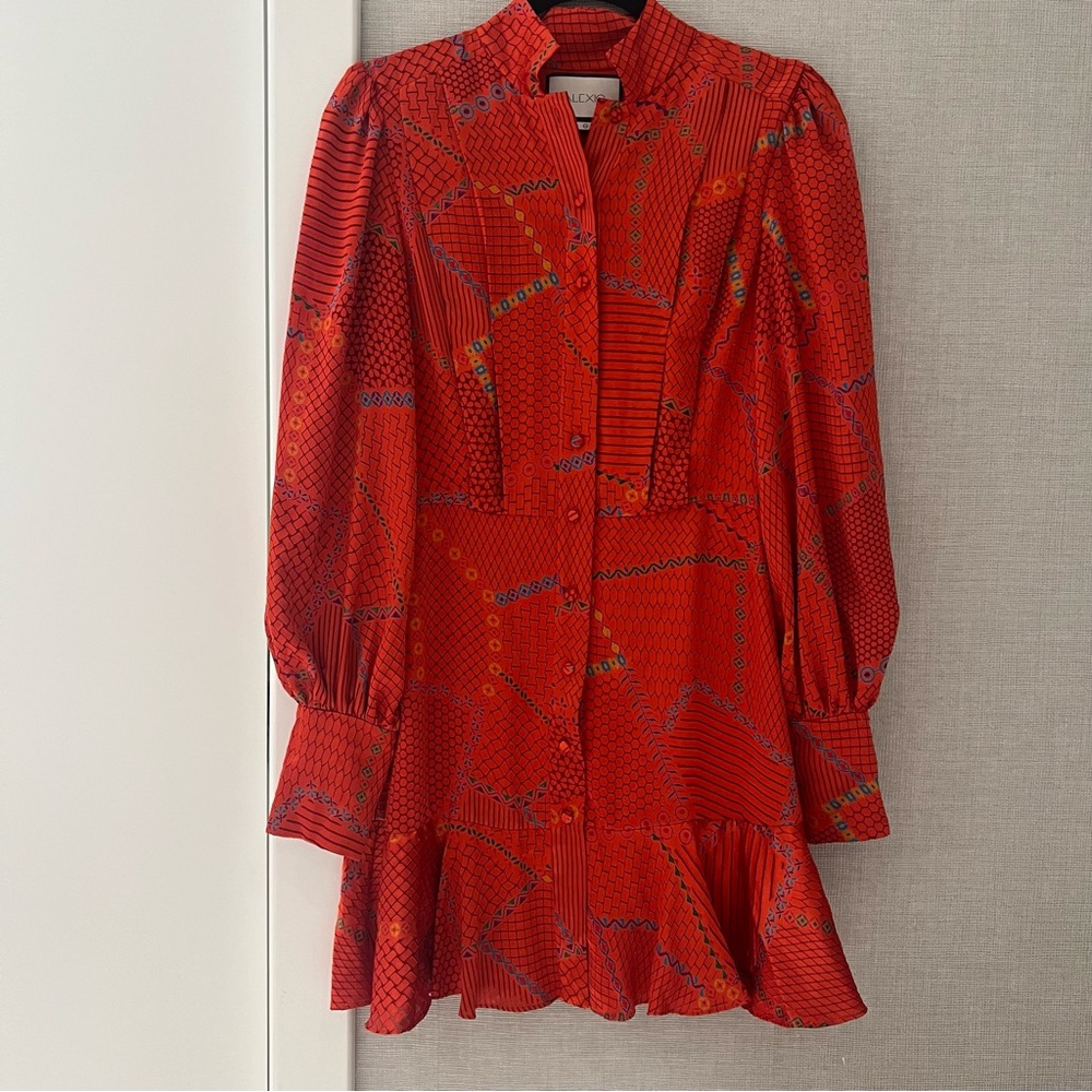 Alexis Red Multicolor Printed Mini Dress